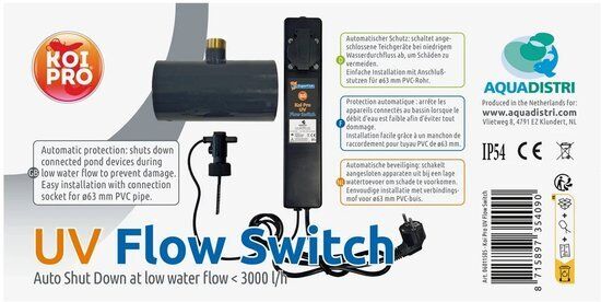 Koi Pro UV Flow Schakelaar voor Superfish RVS UVC T5 75W - Veilig Vijveronderhoud afbeelding