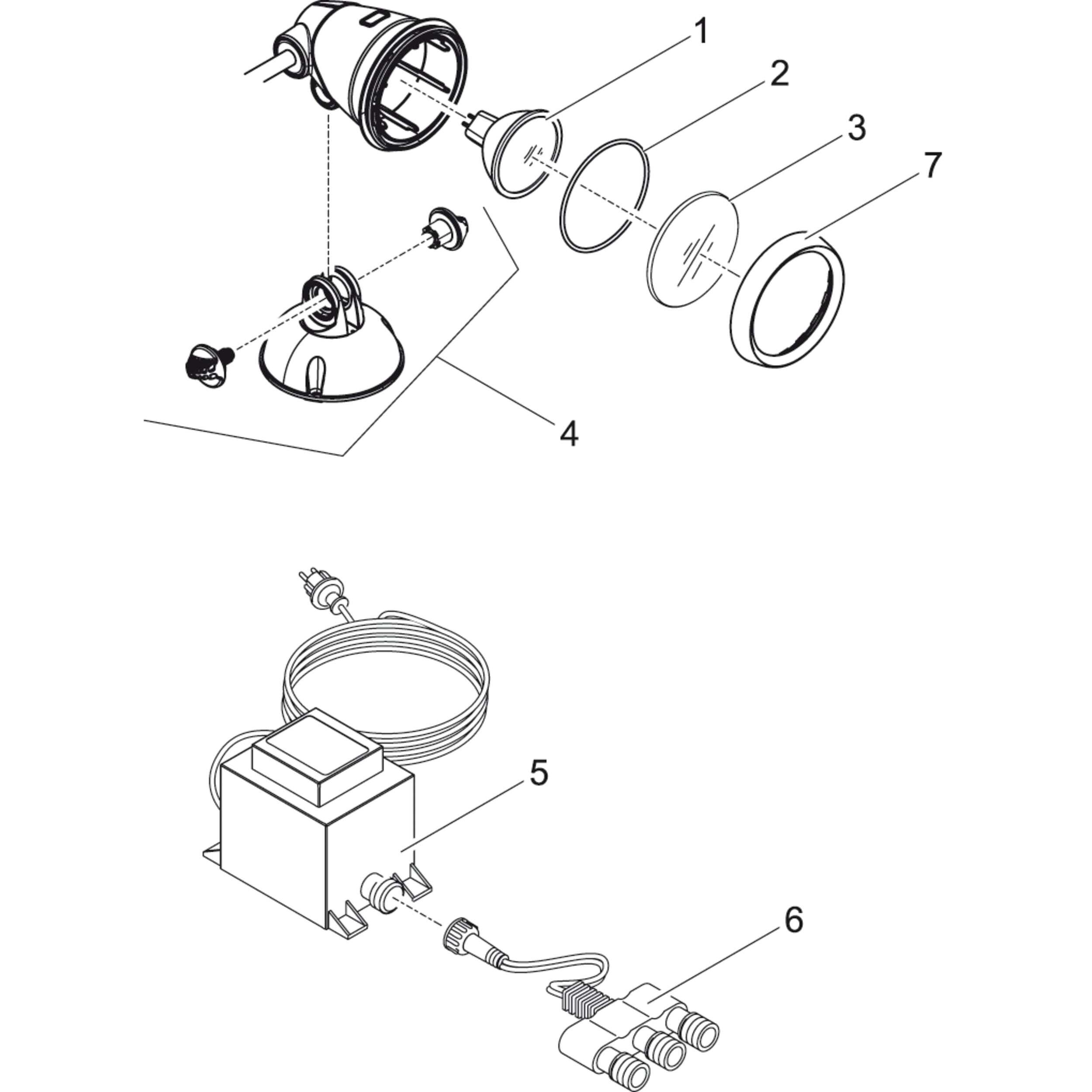 Lamp LED MR-16 12 V / 1 W GU5.3 SMD - Oase onderdelen