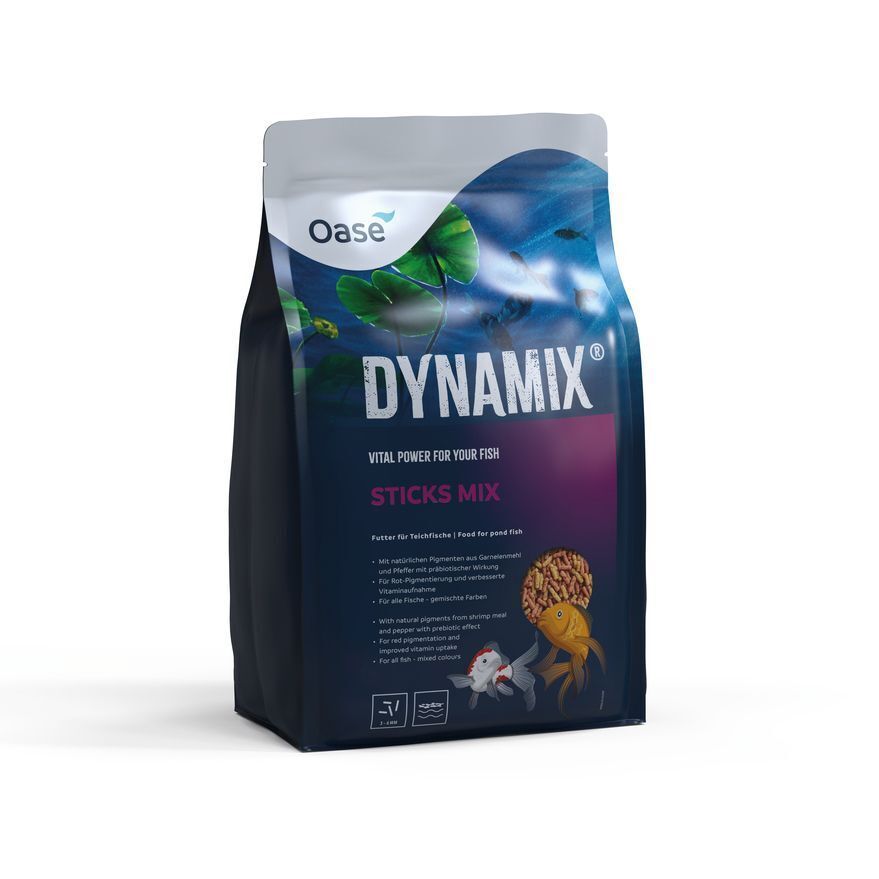 Oase DYNAMIX Sticks Mix 8L - Voedzame Vijvervoeding voor Kleurrijke Vissen Gezondheid afbeelding