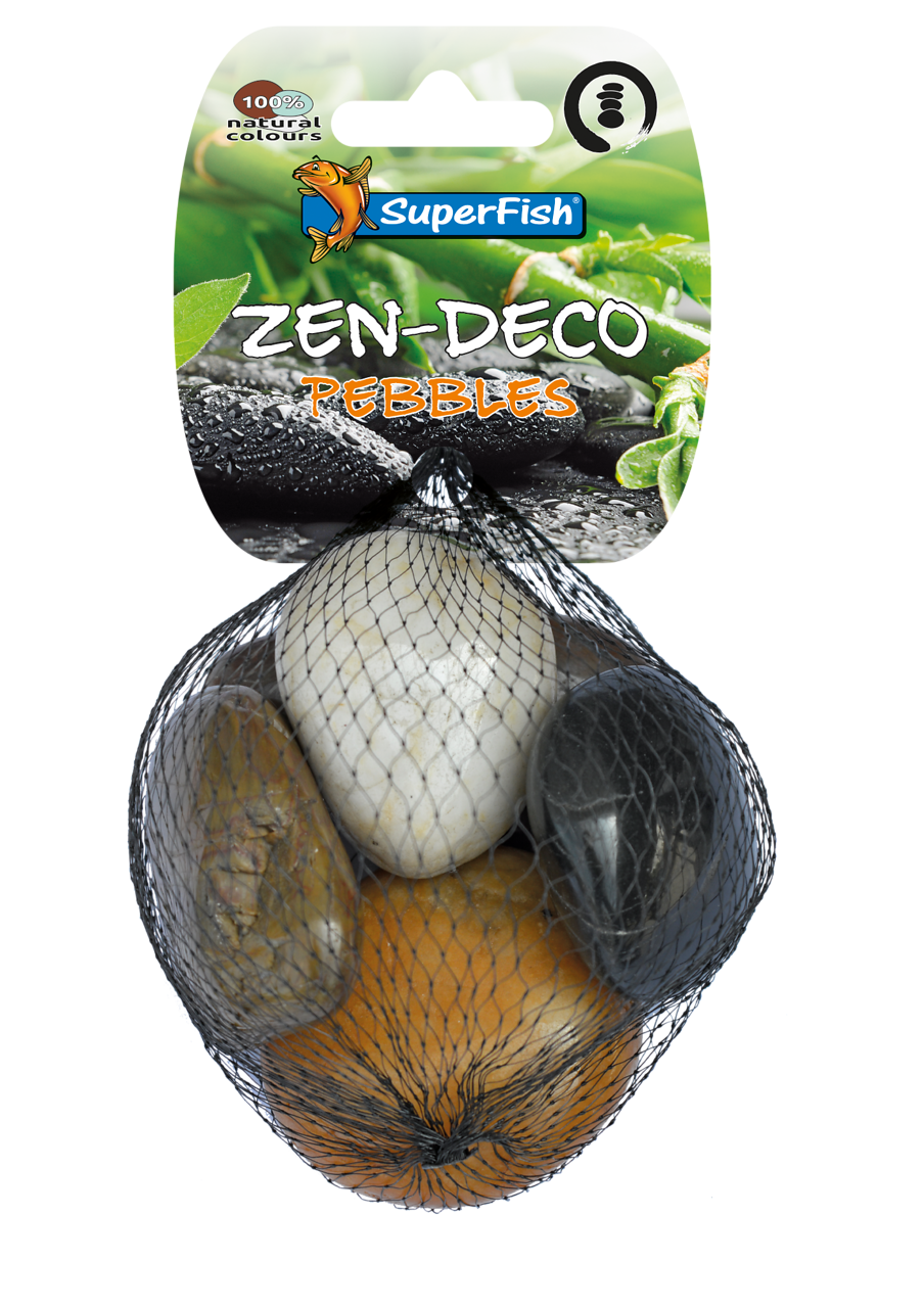 Superfish Zen Pebble Medium Mix 450g - Decoratieve Aquariumkiezels Natuurlijk Look afbeelding