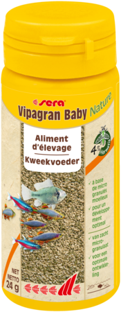 Sera Vipagran Baby 24g - Premium Visvoer zonder Kleurstoffen voor Gezonde Groei Jonge Vissen afbeelding