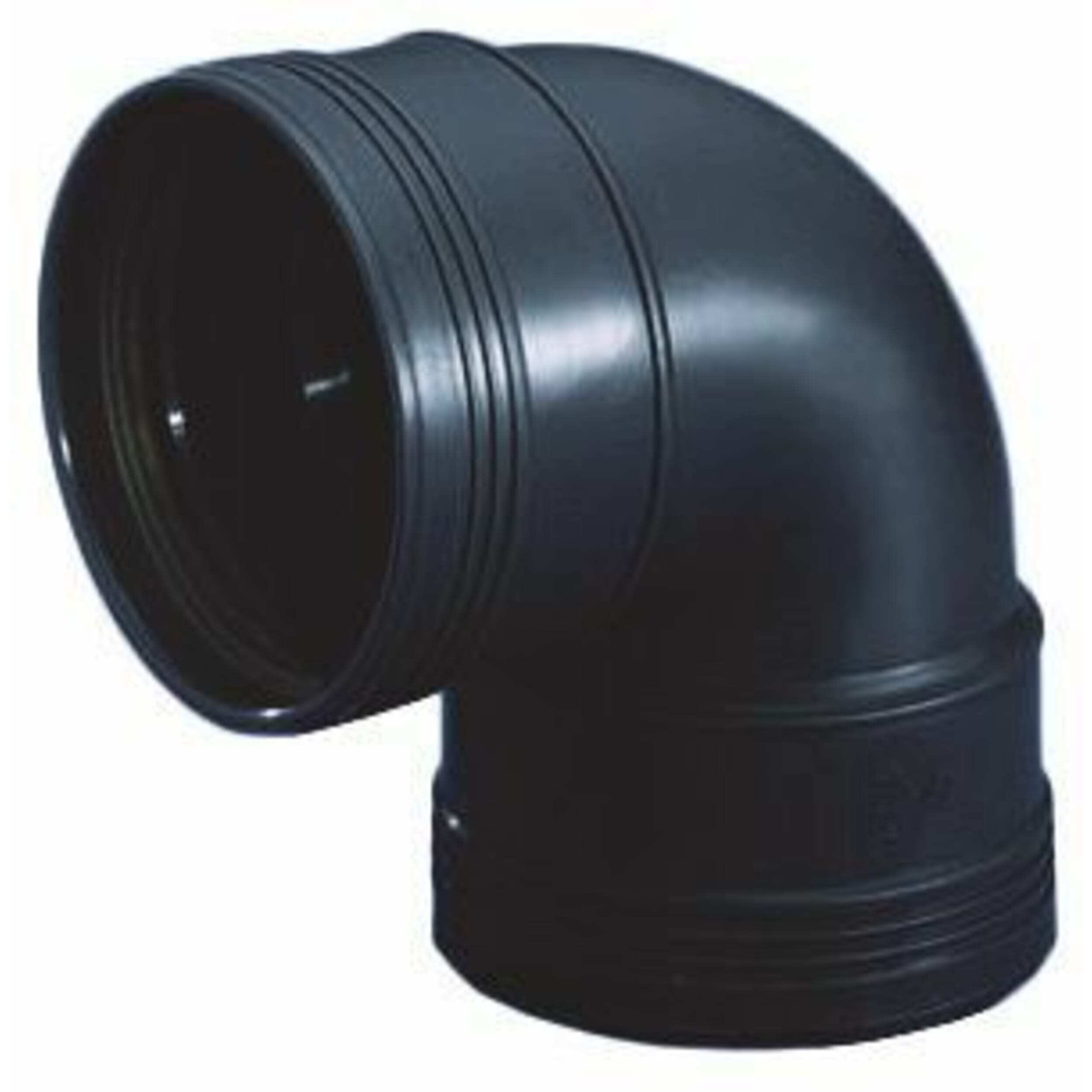Bocht 87° 2 x Manchet Zwart 75mm Wavin