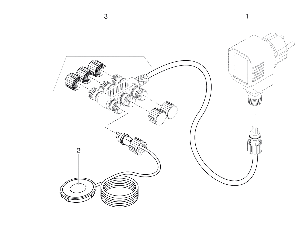 Oase Adapter H05RN-F2x0,75 naar 6x2,3 - Onmisbare Aansluiting voor Vijverapparatuur afbeelding