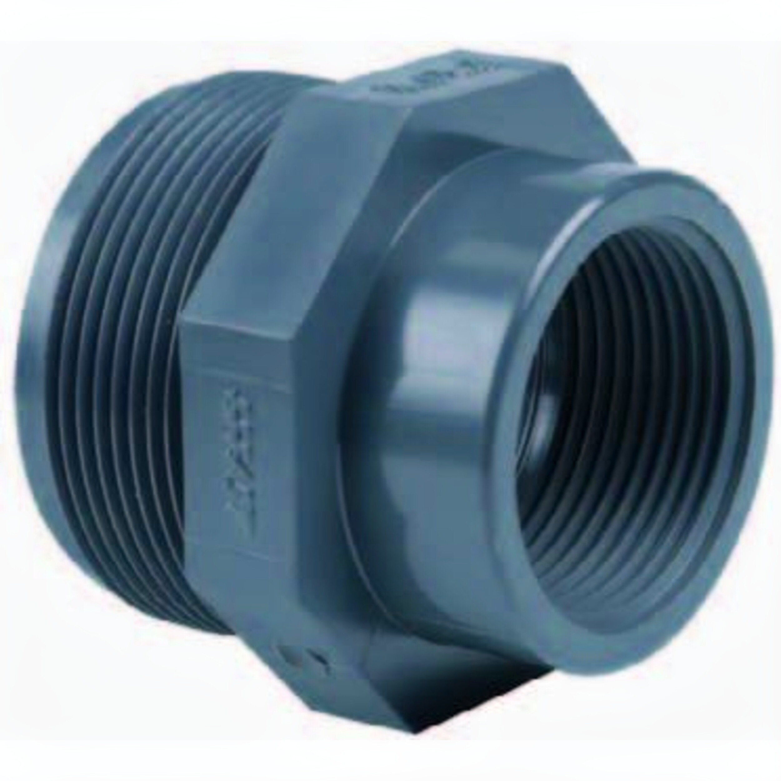 PVC soknipp. 1" bu.dr. x 3/8" bi.dr.PN16