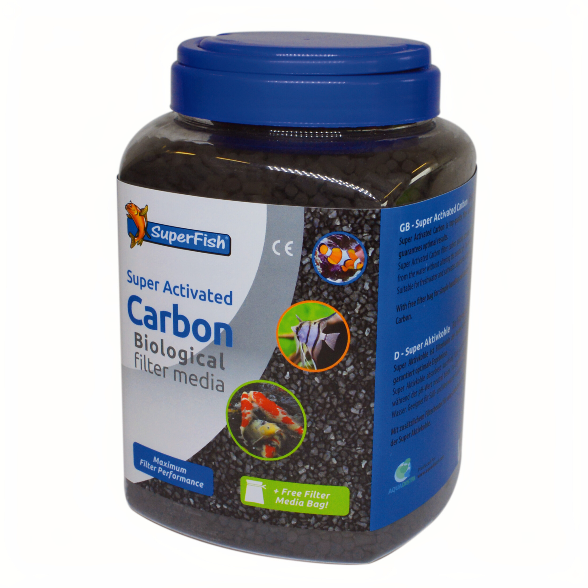 Superfish Super Actief Kool 2000ml - Onderhoudt pH-waarde voor Helder Aquarium & Vijver Water