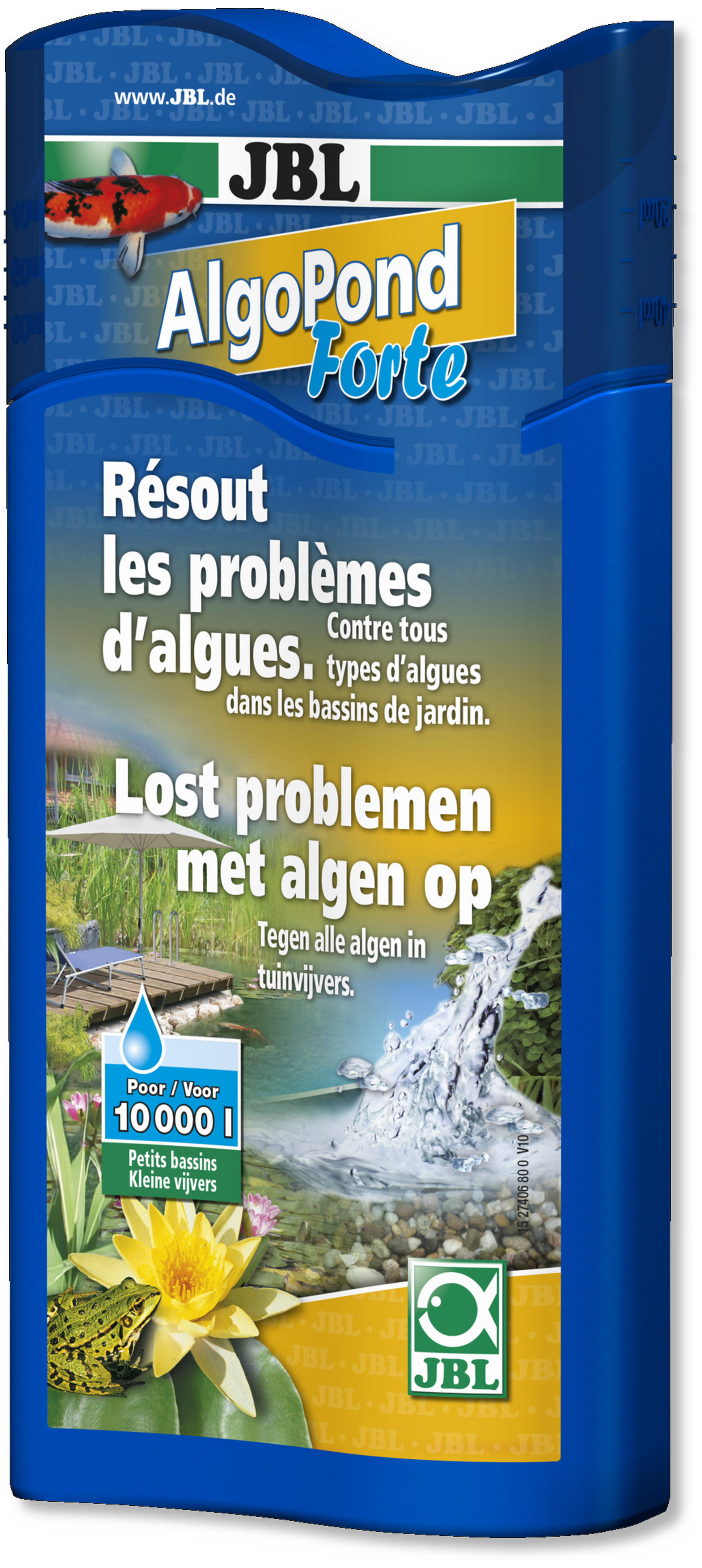 JBL Algopond Forte 500ml - Effectieve algenbestrijding voor heldere vijvers, veilig voor flora & fauna afbeelding